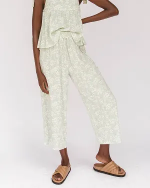 Lullaby Club Teresa Pants - Mint Daises *FINAL SALE*