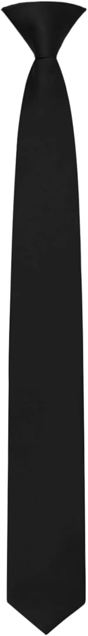 Mantieqingway Black Clip on Ties for Men Pre-tied Solid Color Tie Mens Clip on Neckties for Business Dinner Graduation