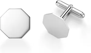 MASSETE Sterling Silver Cufflinks for Men Personalized with Engraved Initials or Name Gift for Men - Made in Italy