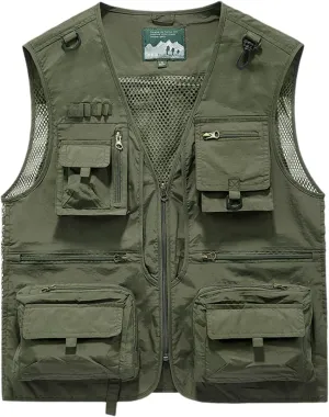 Men's & Youth Outdoor Fishing Vest,Work Safari Travel Photography Vests,Family Matching Hiking Waistcoat,12Years - Adult XXL