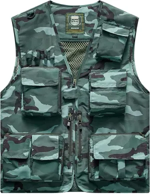 Men's & Youth Outdoor Fishing Vest,Work Safari Travel Photography Vests,Family Matching Hiking Waistcoat,12Years - Adult XXL