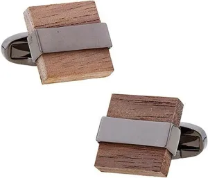 Men's Cuff Links, Black Cufflinks for Men Stainless Steel Rectangular & Square for Man Business Wedding