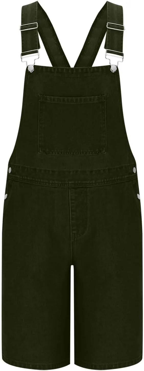 Mens Denim Overalls Slim Fit Casual Bib Pants Jumpsuit Summer Jeans Slim Fit Shorts Cargo Rompers with Pockets