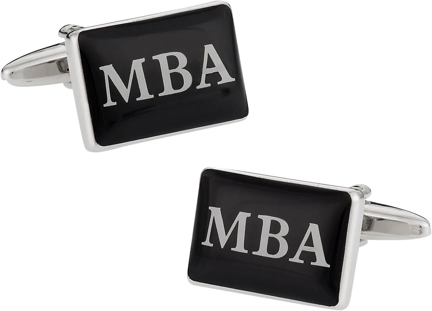 Mens MBA Cufflinks Masters Business Administration Graduation Achievement Cuff Links with Travel Presentation Gift Box