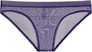 Men's Underwear Sexy Mesh Breathable Briefs See Through Lingerie Low Rise Seamless Panties Summer Cool Underpants Purple