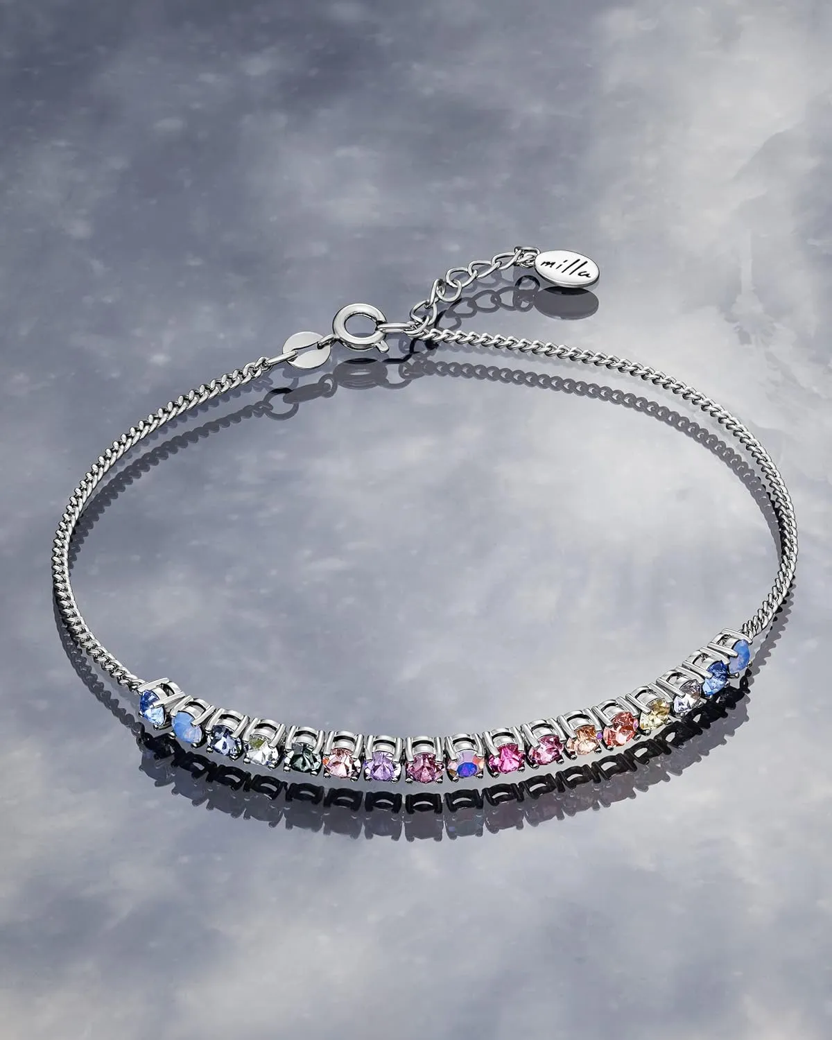 Milla Anklets for Women Waterproof - 14K Gold Plated Anklets and Sterling Silver Plated Ankle Bracelets for Women.