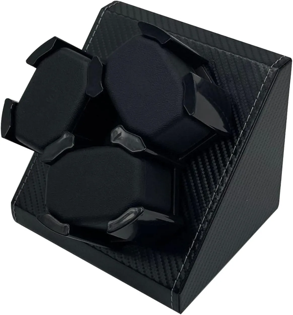 misppro 3 Watch Winder for Automatic Watch PU Leather Organizer 2 Rotation Mode Box Collector for Wristwatch Desktop Mechanical Watches