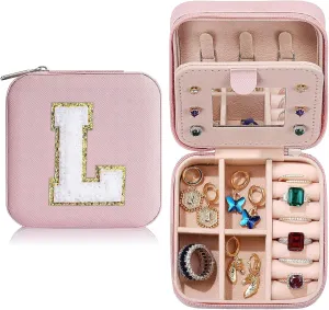 Mother's Day Gift Jewelry Box Organizer Travel Jewelry Case for Girls, Kids Jewelry Boxes, Personalized Mom Birthday Gift Pink