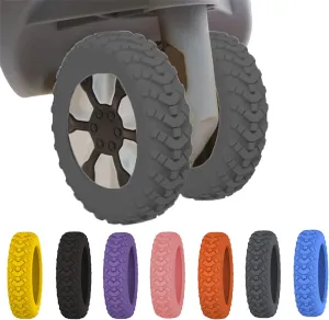 New Luggage Protection Covers, 8Pcs Luggage Compartment Wheel Protection Cover, Shock-proof Carry on Luggage Wheels Cover, Luggage Wheels Silent Protection Cover (8Pcs Grey)