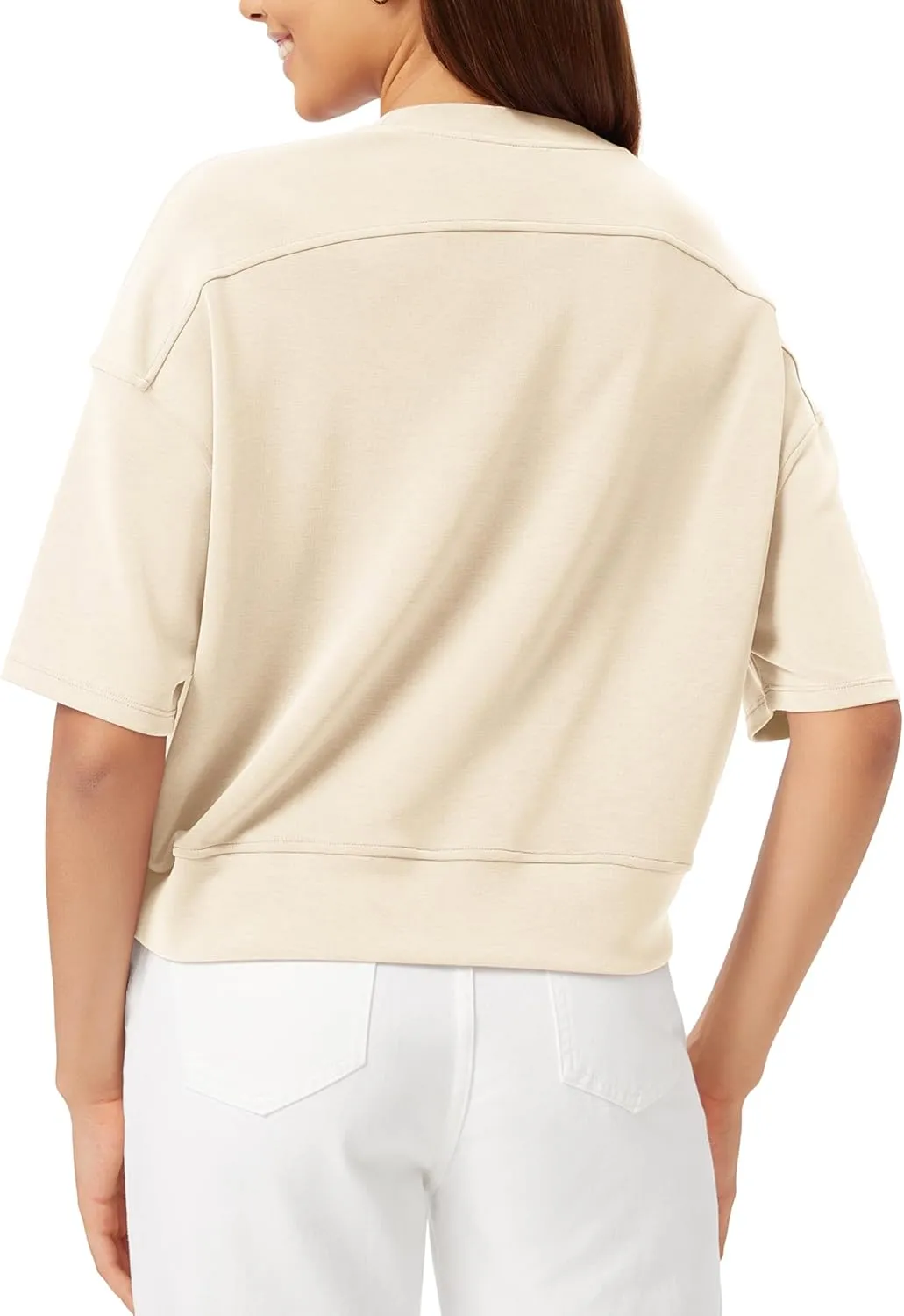 ODODOS Modal Soft Short Sleeve T-Shirts for Women Oversized Crew Neck Tee Relaxed Pullover Tops
