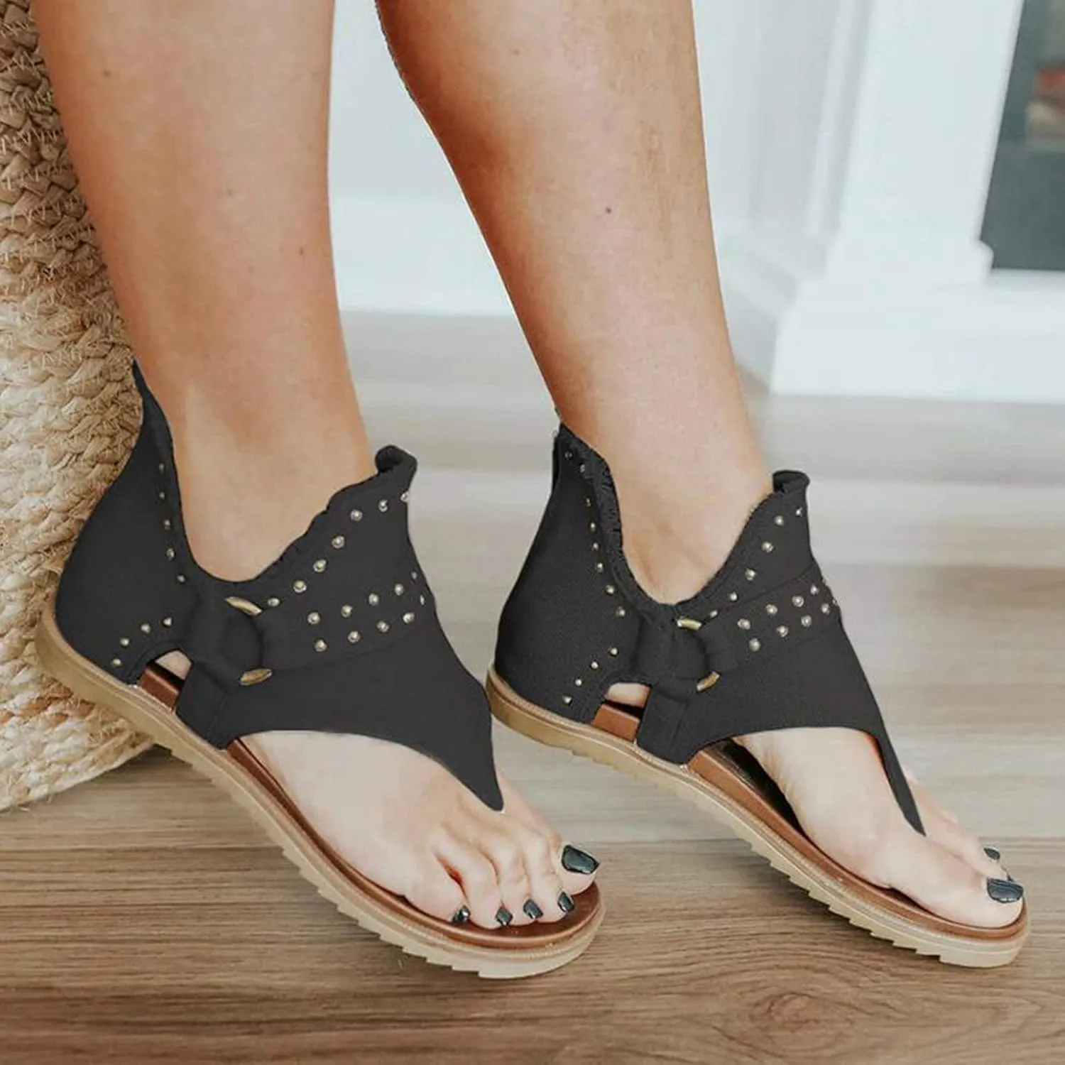Orthopedic Sandals for Women Arch Support Recovery Flip Flops Casual Sandals for Women 2024 Trendy Heel Orthopedic Slides Women's Brown Comfortable Sandals Chunky Heel Sandals Womens Braided Sandals