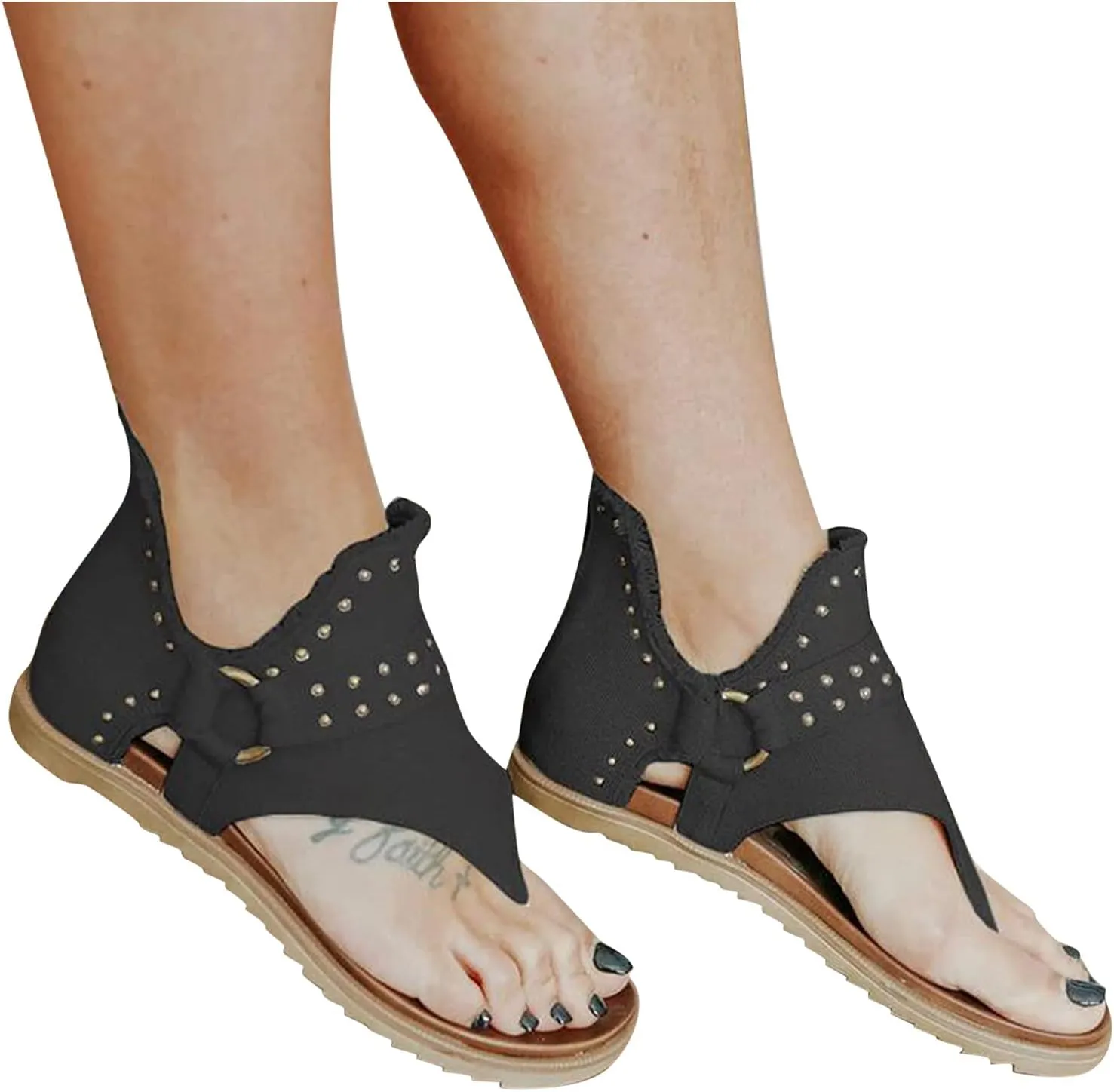 Orthopedic Sandals for Women Arch Support Recovery Flip Flops Casual Sandals for Women 2024 Trendy Heel Orthopedic Slides Women's Brown Comfortable Sandals Chunky Heel Sandals Womens Braided Sandals