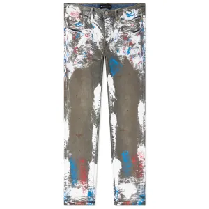 P001 - Indigo Heavy Crackle Tricolor