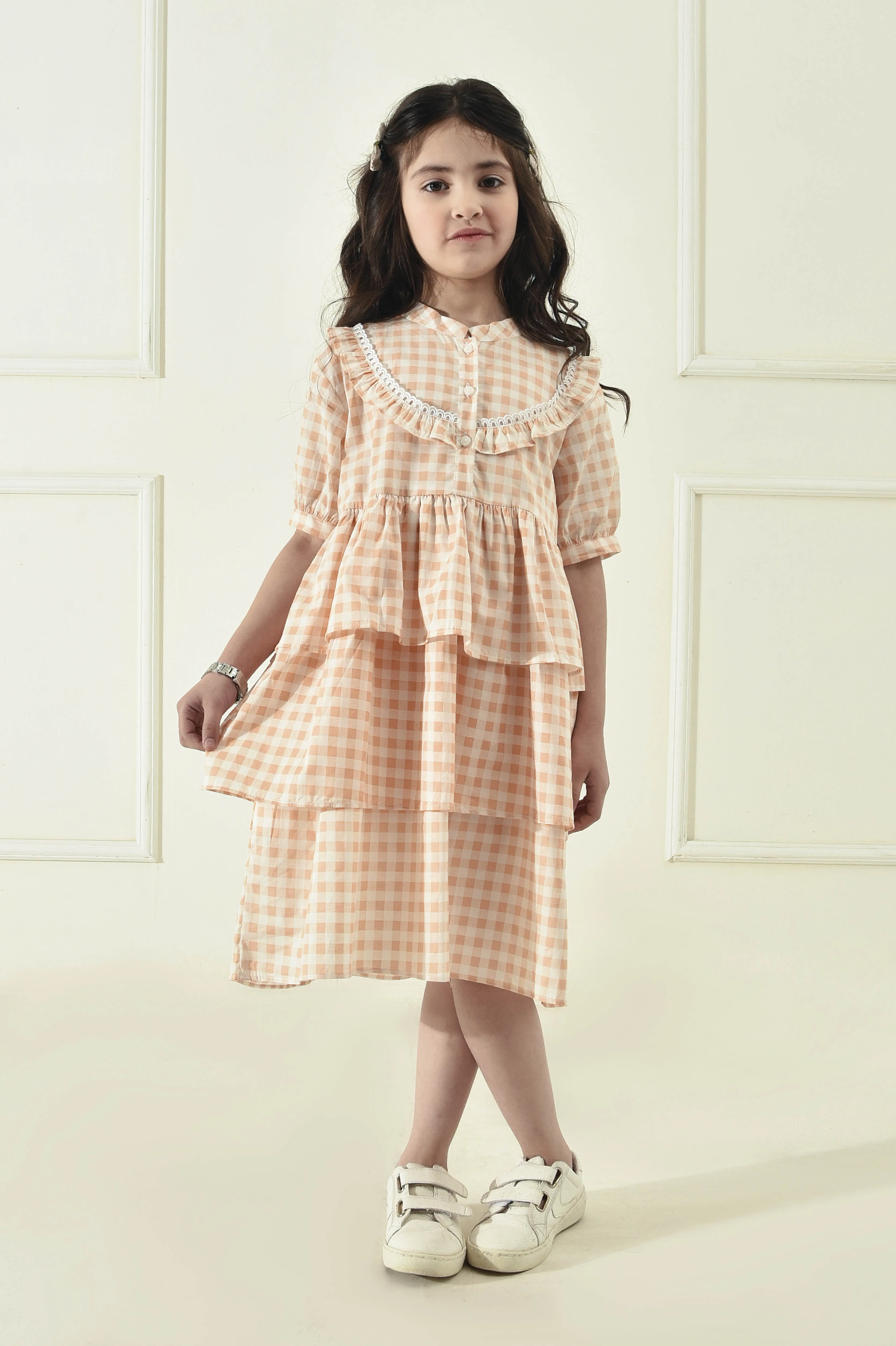 Peach Frill Blouse Top