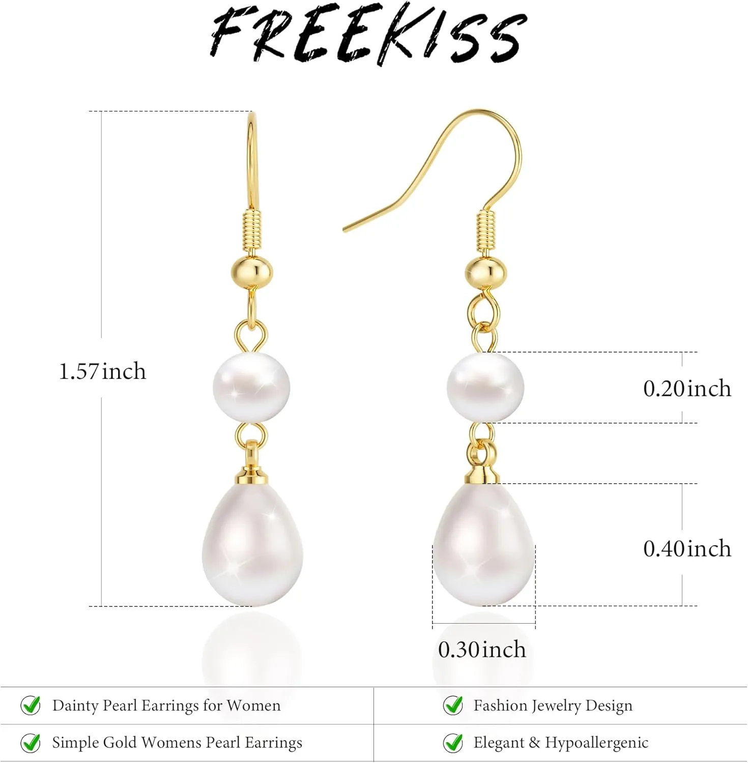 Pearl Earrings for Women Trendy: Flat Back Stud Earrings 14K Gold Plated/925 Sterling Silver Freshwater Pearl Dangle Earrings Cute Bow Earrings Wedding Jewelry Birthday Gifts for Women Girls