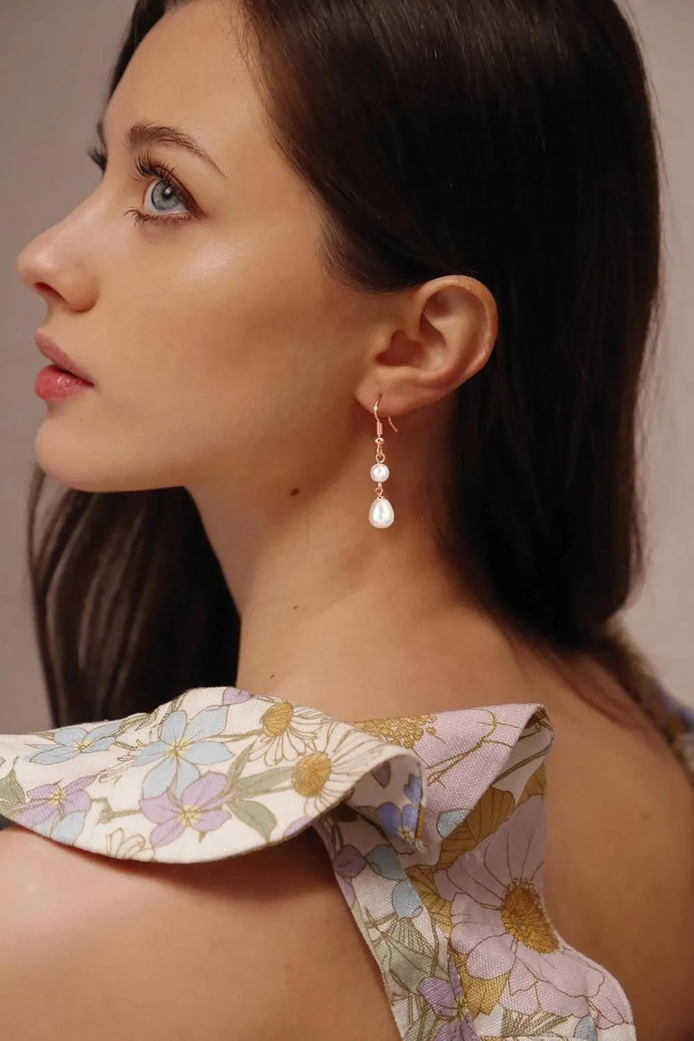 Pearl Earrings for Women Trendy: Flat Back Stud Earrings 14K Gold Plated/925 Sterling Silver Freshwater Pearl Dangle Earrings Cute Bow Earrings Wedding Jewelry Birthday Gifts for Women Girls