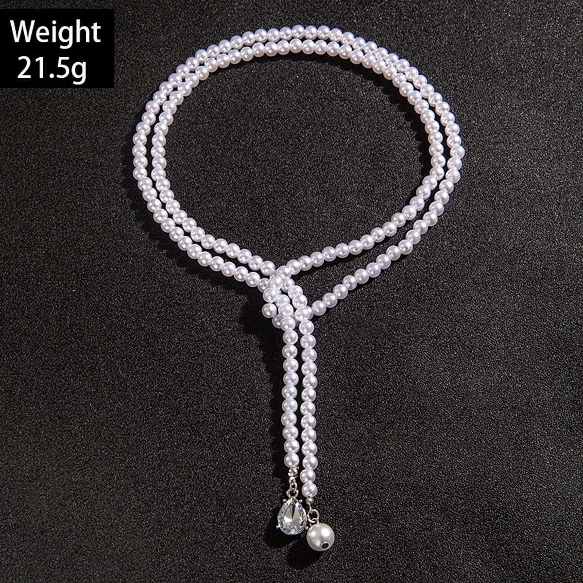 Pearl Necklace Earrings for Women,Chunky Vintage Large Pearl Choker Earrings Charm Statement Festival Wedding Bridesmaid Jewelry Set