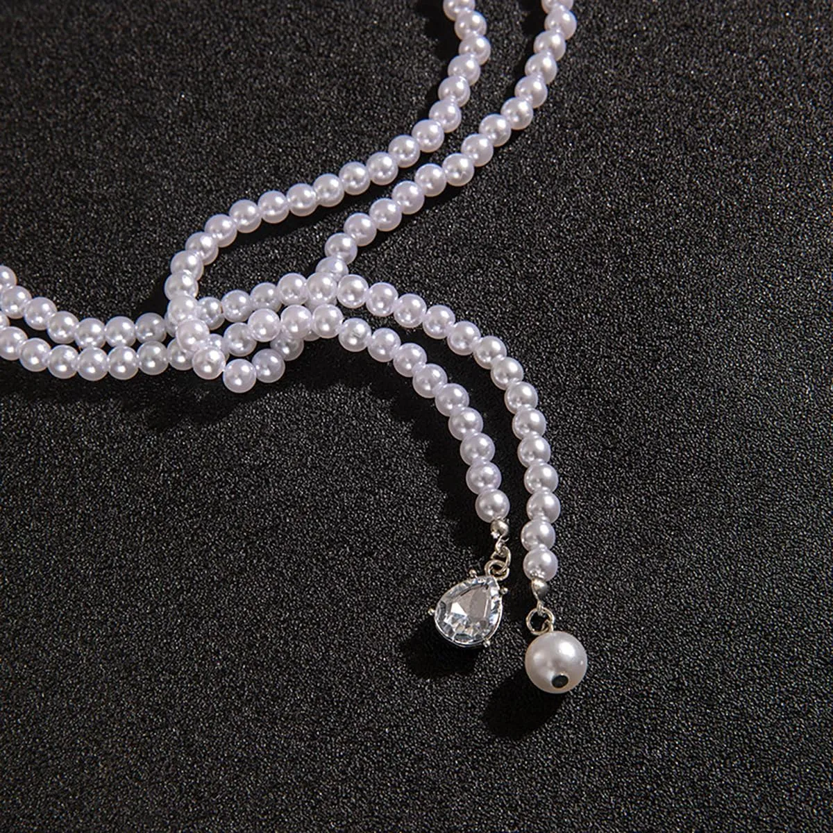 Pearl Necklace Earrings for Women,Chunky Vintage Large Pearl Choker Earrings Charm Statement Festival Wedding Bridesmaid Jewelry Set