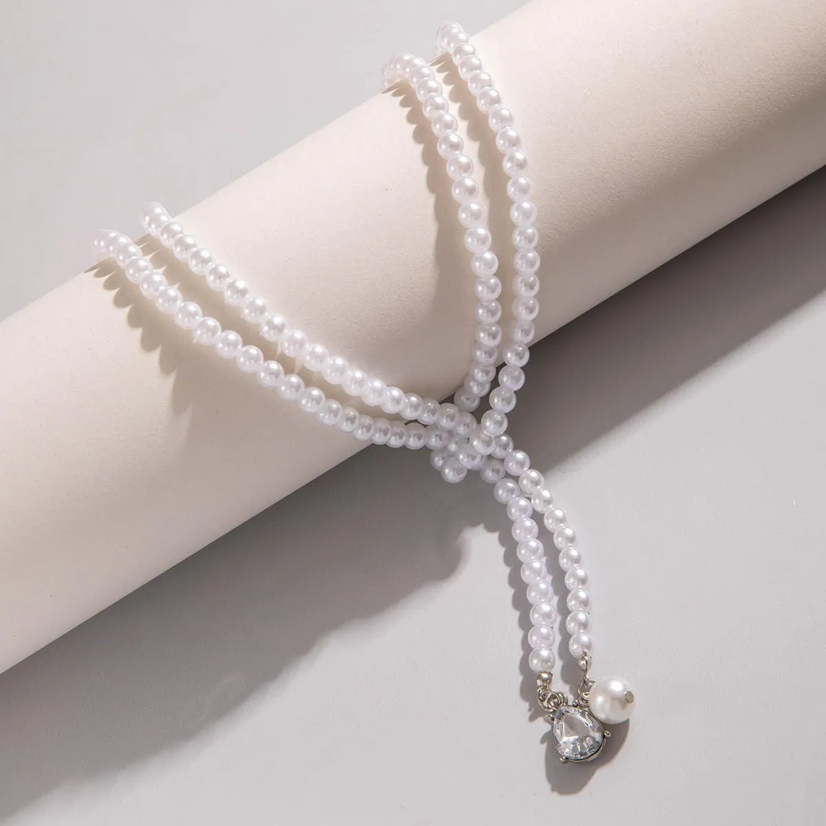 Pearl Necklace Earrings for Women,Chunky Vintage Large Pearl Choker Earrings Charm Statement Festival Wedding Bridesmaid Jewelry Set