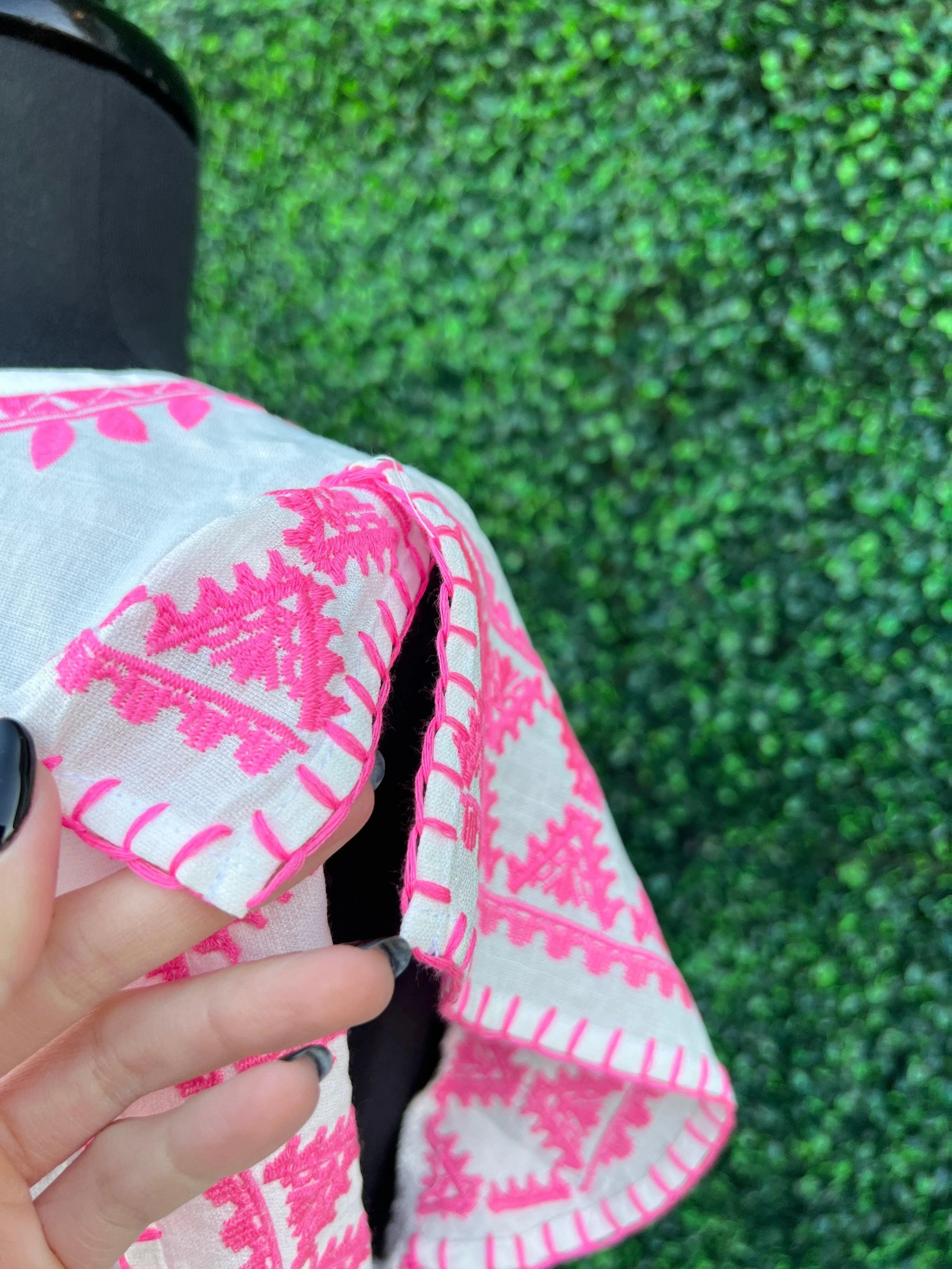 Pink Embroidered Blouse