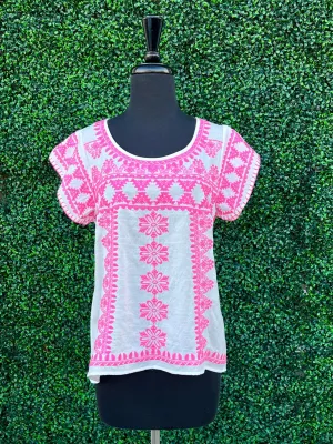 Pink Embroidered Blouse