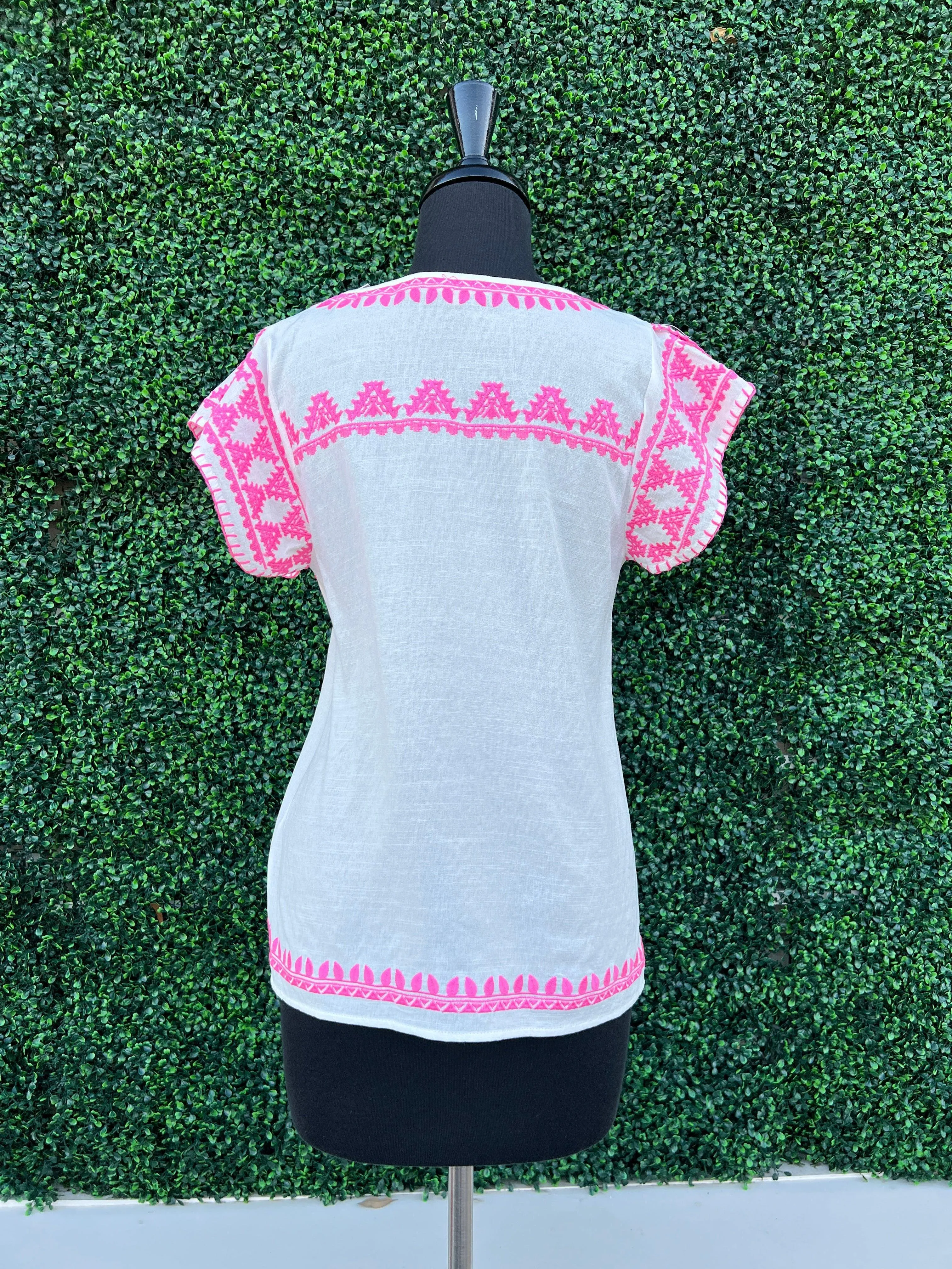 Pink Embroidered Blouse