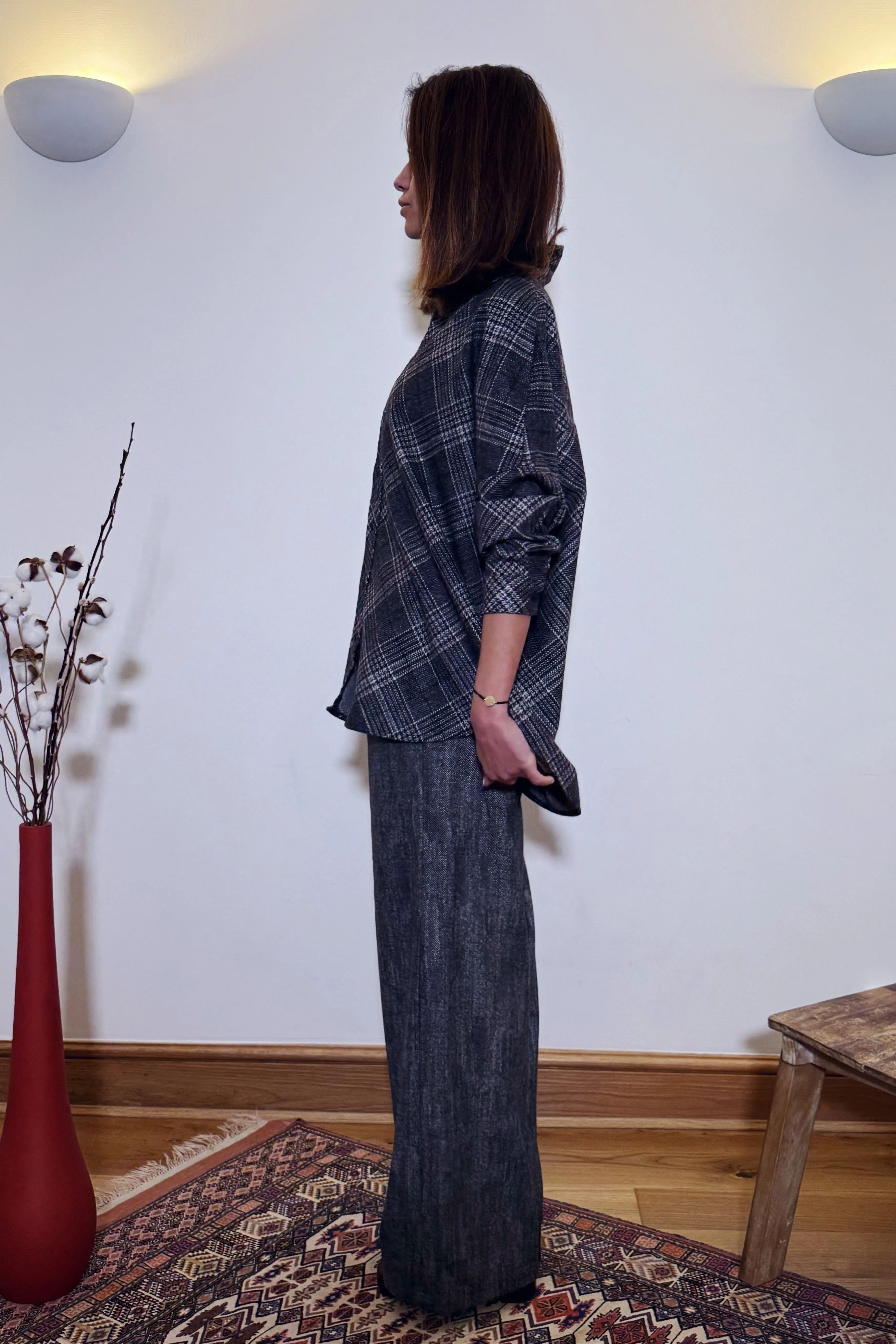 Plaid long shirt