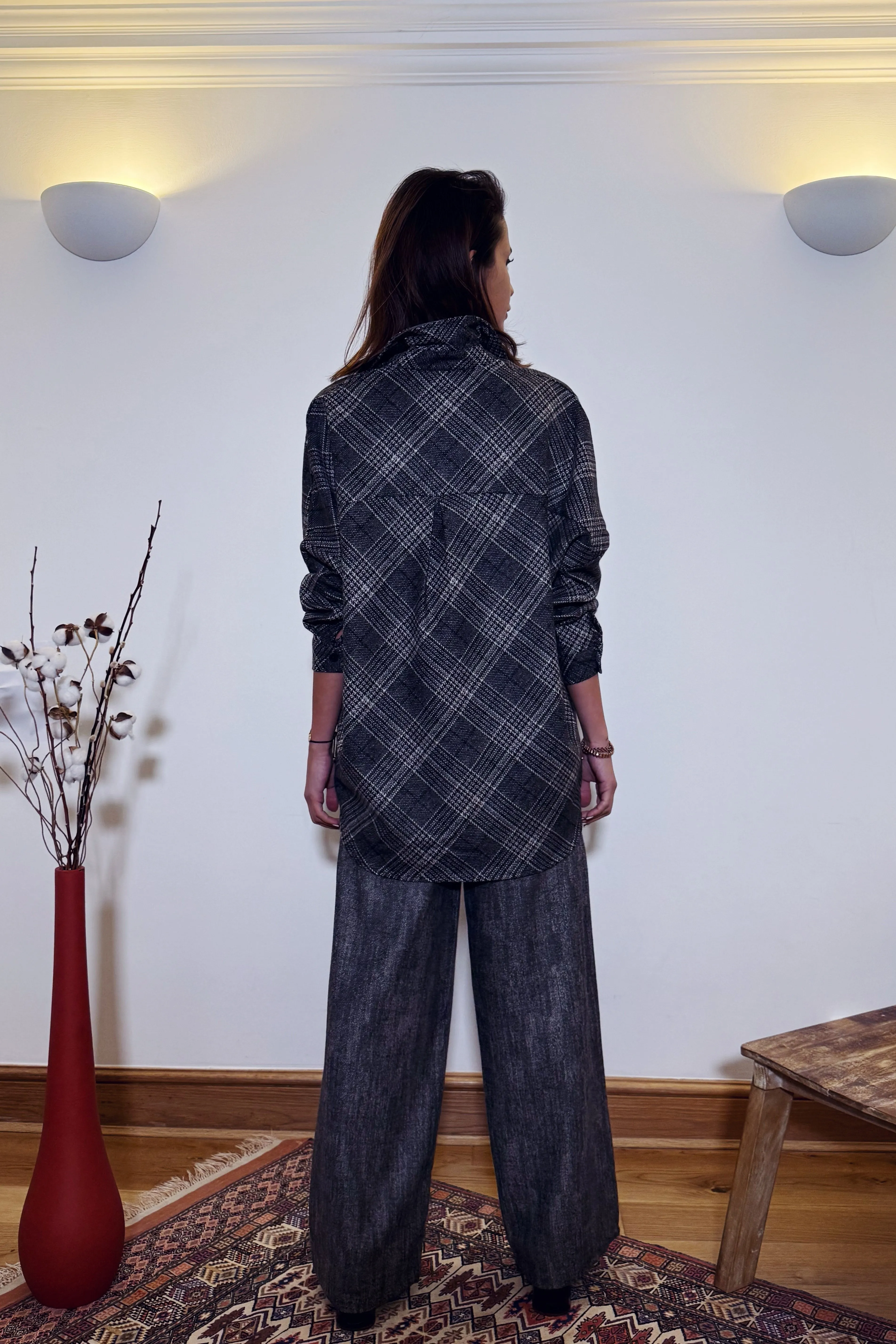 Plaid long shirt