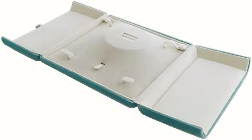 Premium Grade Aqua Jewelry Case for Necklace Earring Ring Set Premium Grade Unique Design Pearl Necklace Strands Box