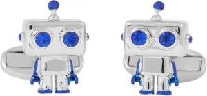PS Paul Smith Men's Robot Cufflinks, Silver, One Size