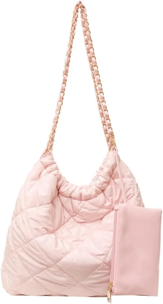 Puffer Purses for Women Shoulder Bag Puffy Crossbody Bags Quilted Tote Bag