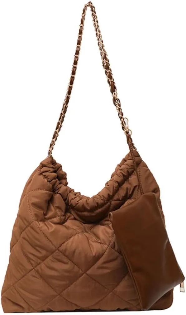 Puffer Purses for Women Shoulder Bag Puffy Crossbody Bags Quilted Tote Bag