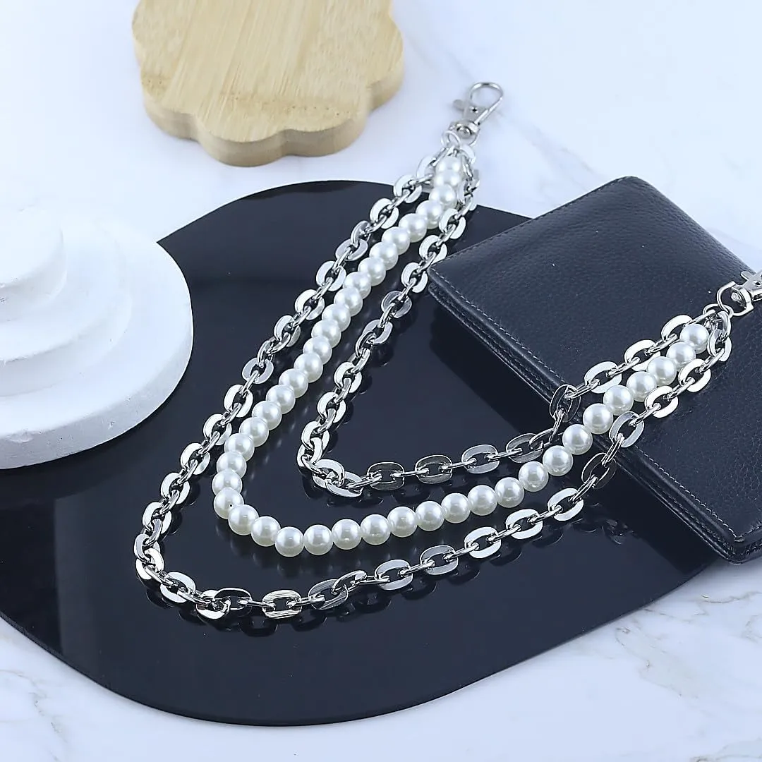 Punk Layered Pants Chain for Men Women, Silver Heart Cross Rivet Tassel Wallet Chains, Hip Hop Pocket Chains, Goth Jewelry Key Chain Wallet for Men