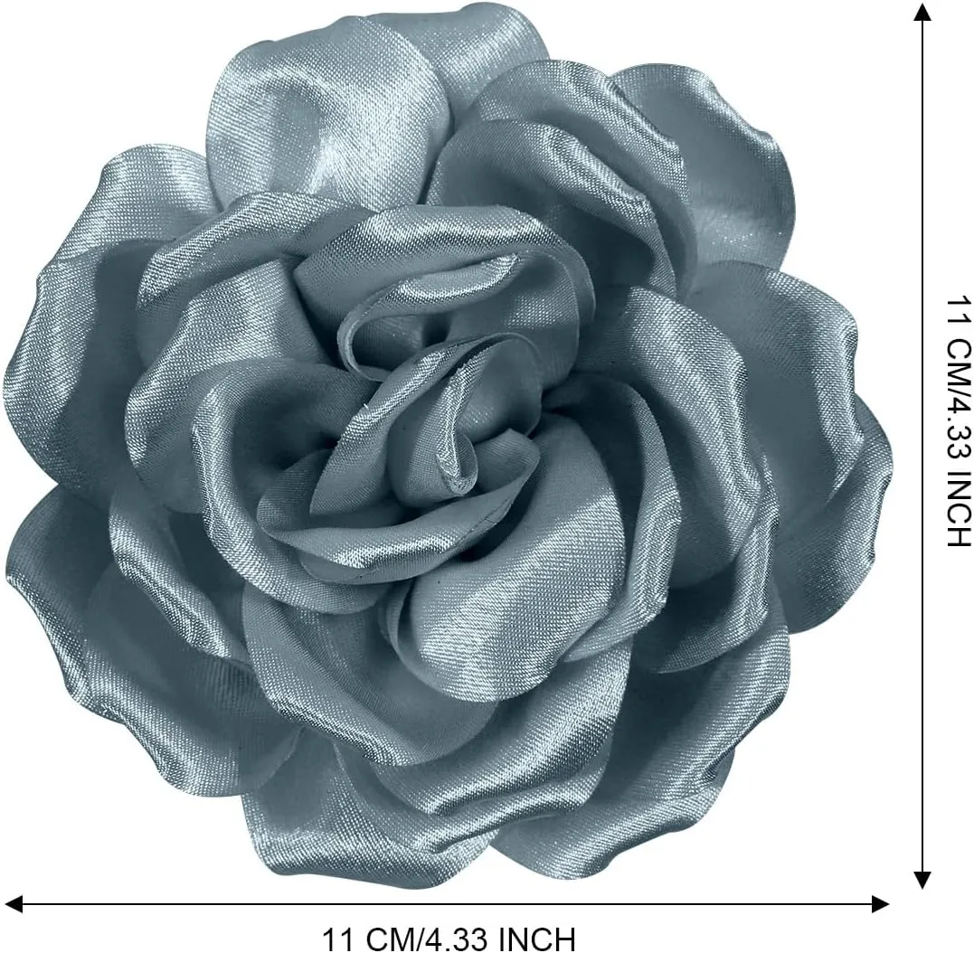 Rose Flower Brooch and Pin | Elegant Hair Clip and Accessory for Women's Dress