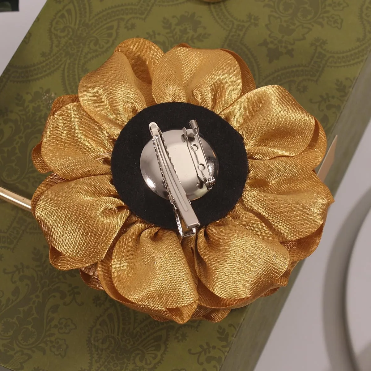 Rose Flower Brooch and Pin | Elegant Hair Clip and Accessory for Women's Dress