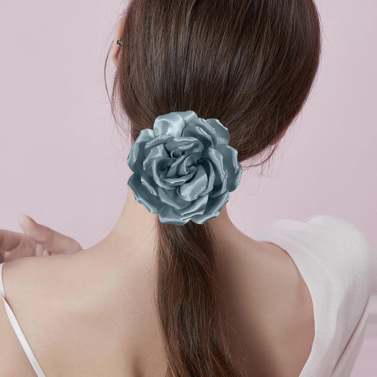 Rose Flower Brooch and Pin | Elegant Hair Clip and Accessory for Women's Dress