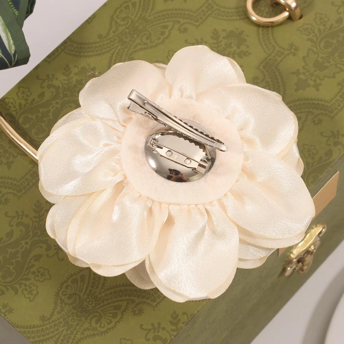 Rose Flower Brooch and Pin | Elegant Hair Clip and Accessory for Women's Dress
