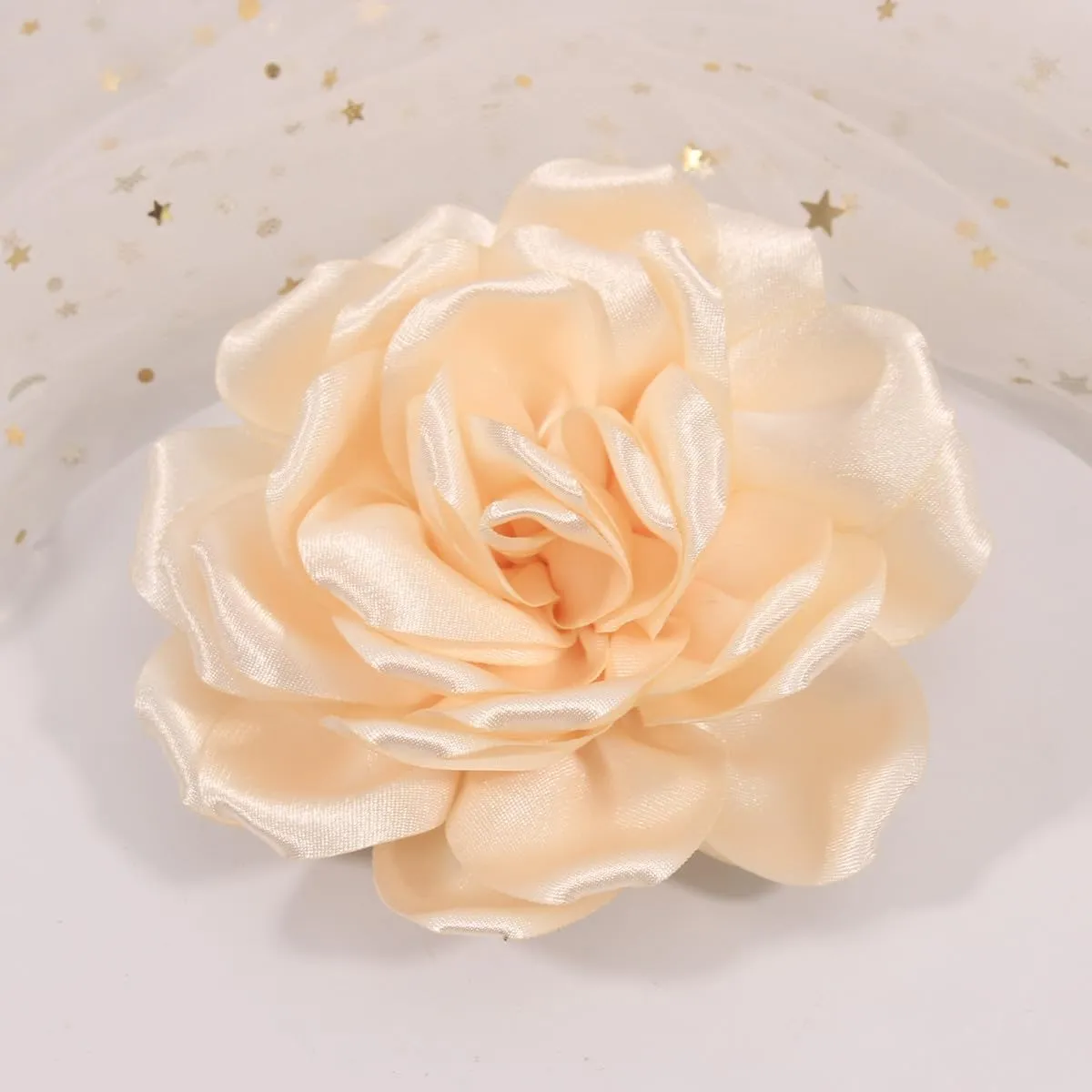 Rose Flower Brooch and Pin | Elegant Hair Clip and Accessory for Women's Dress
