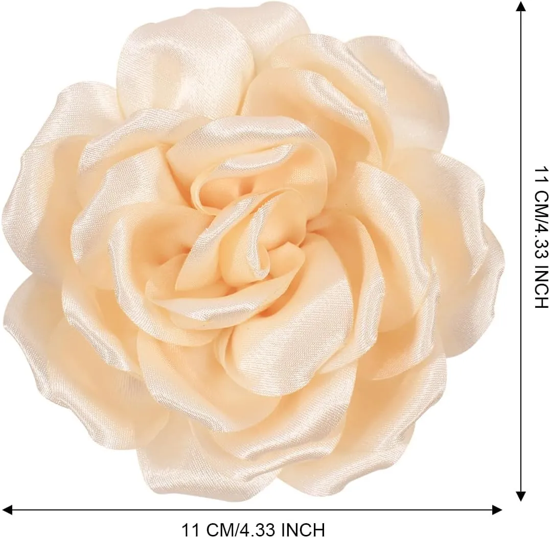 Rose Flower Brooch and Pin | Elegant Hair Clip and Accessory for Women's Dress