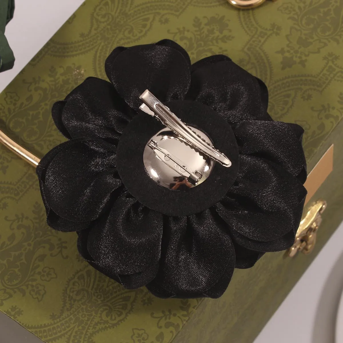 Rose Flower Brooch and Pin | Elegant Hair Clip and Accessory for Women's Dress