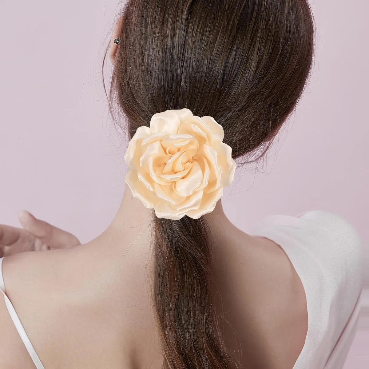 Rose Flower Brooch and Pin | Elegant Hair Clip and Accessory for Women's Dress