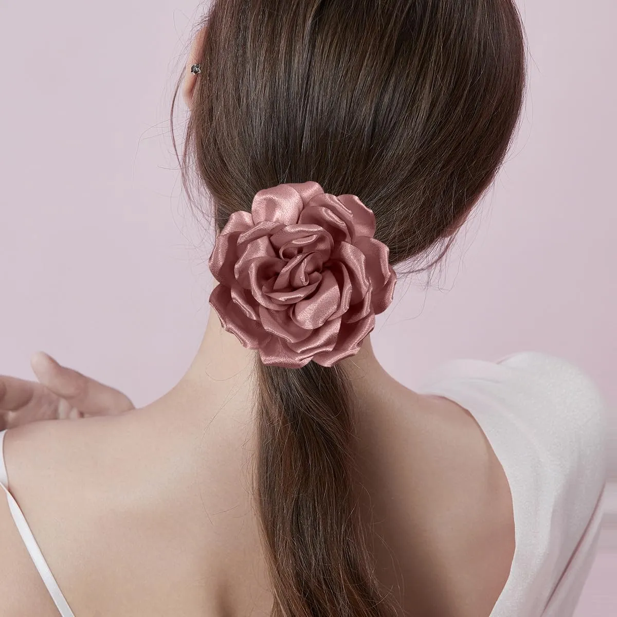 Rose Flower Brooch and Pin | Elegant Hair Clip and Accessory for Women's Dress