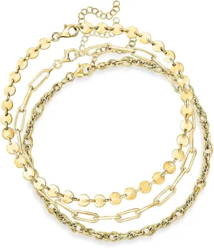 Ross-Simons Three Anklets Set