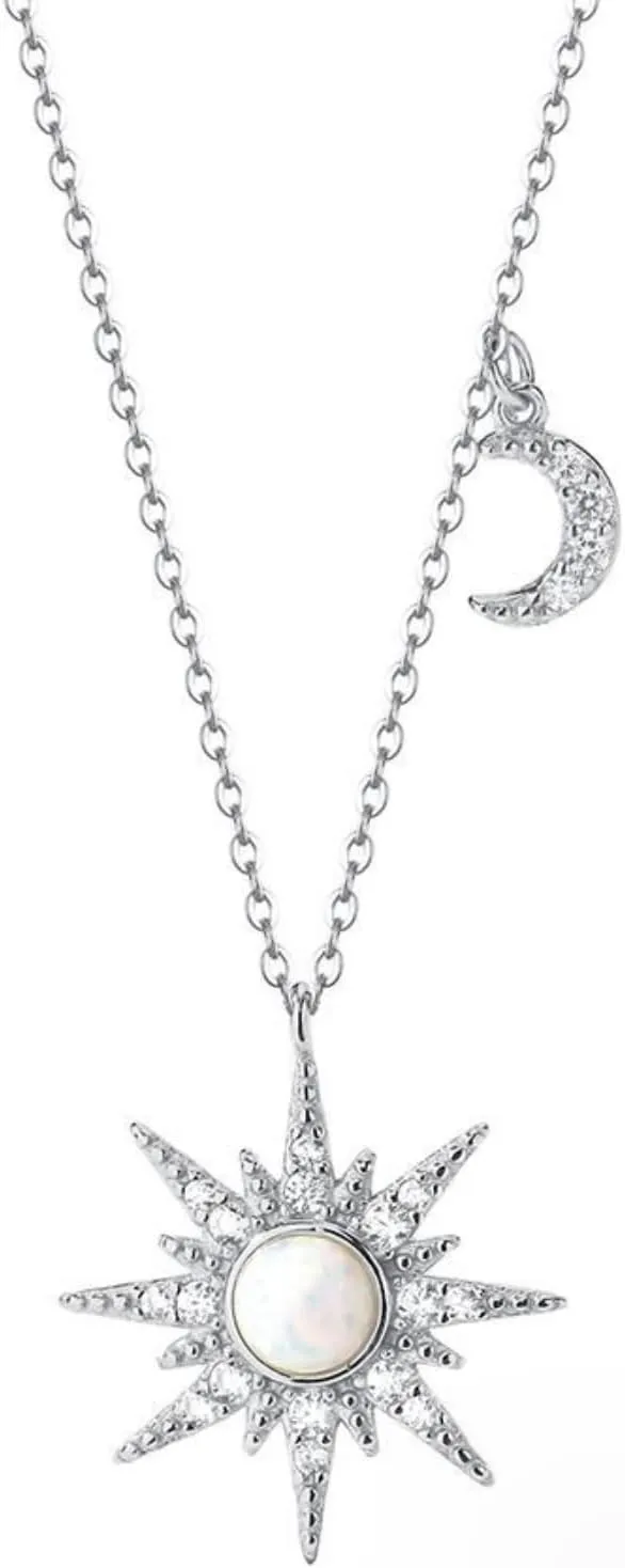 S925 Sterling Silver Simple Classic Pendant Necklace | Dainty Silver Cubic Zirconia Choker Necklace | Unique Design Sterling Silver Pendant Necklace Fashion Jewelry Gift for Women & Teen Girls