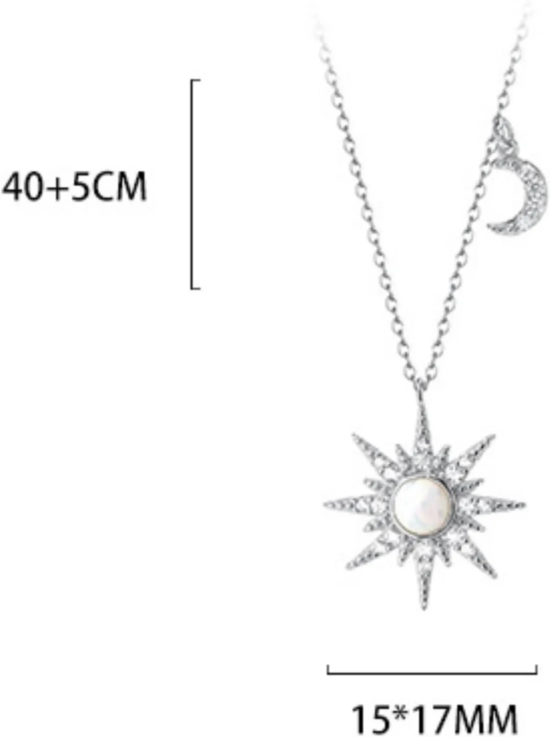 S925 Sterling Silver Simple Classic Pendant Necklace | Dainty Silver Cubic Zirconia Choker Necklace | Unique Design Sterling Silver Pendant Necklace Fashion Jewelry Gift for Women & Teen Girls