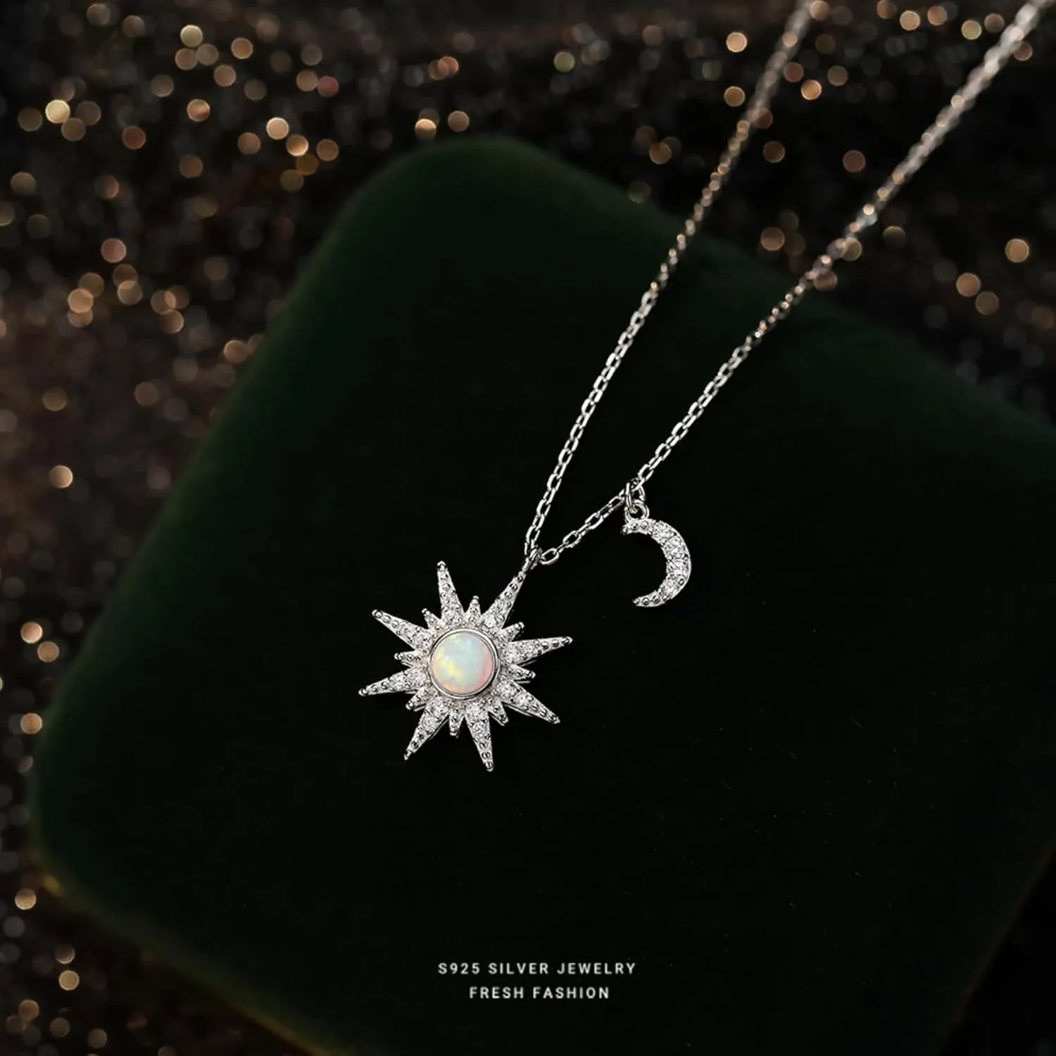 S925 Sterling Silver Simple Classic Pendant Necklace | Dainty Silver Cubic Zirconia Choker Necklace | Unique Design Sterling Silver Pendant Necklace Fashion Jewelry Gift for Women & Teen Girls