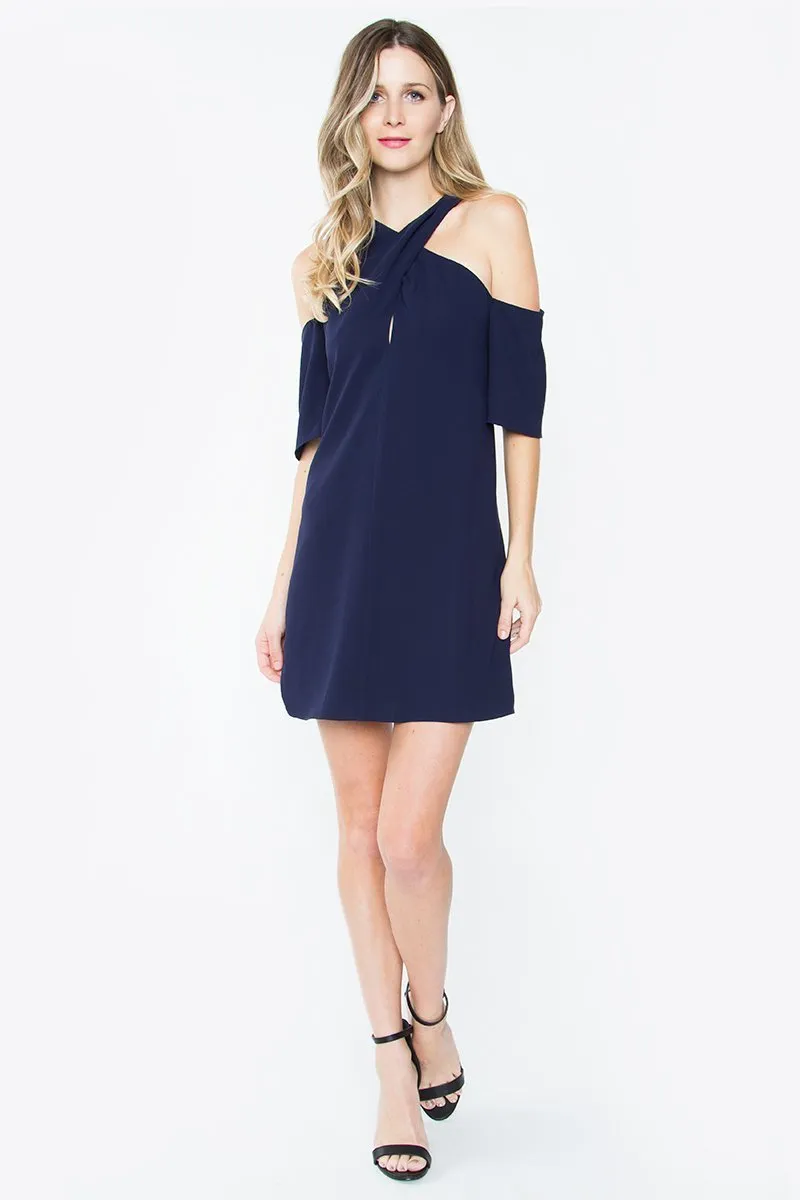 Savoy Halter Cold Shoulder Dress