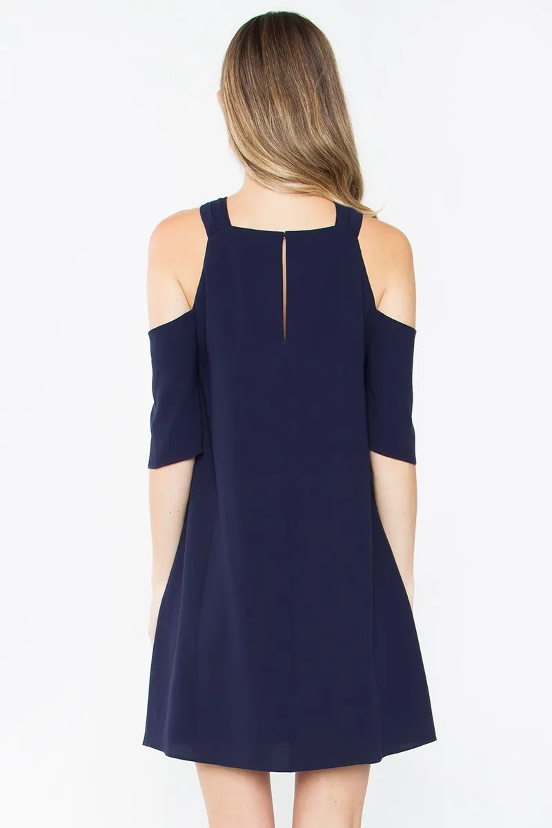 Savoy Halter Cold Shoulder Dress