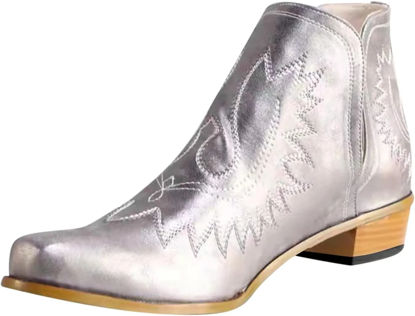 SBGMoSJ Black Boots for Women Ankle Ankle Boots Women Low Heel Boot Slippers for Women Wide Booties for Women Low Heel Womens Western Boots Wide Width