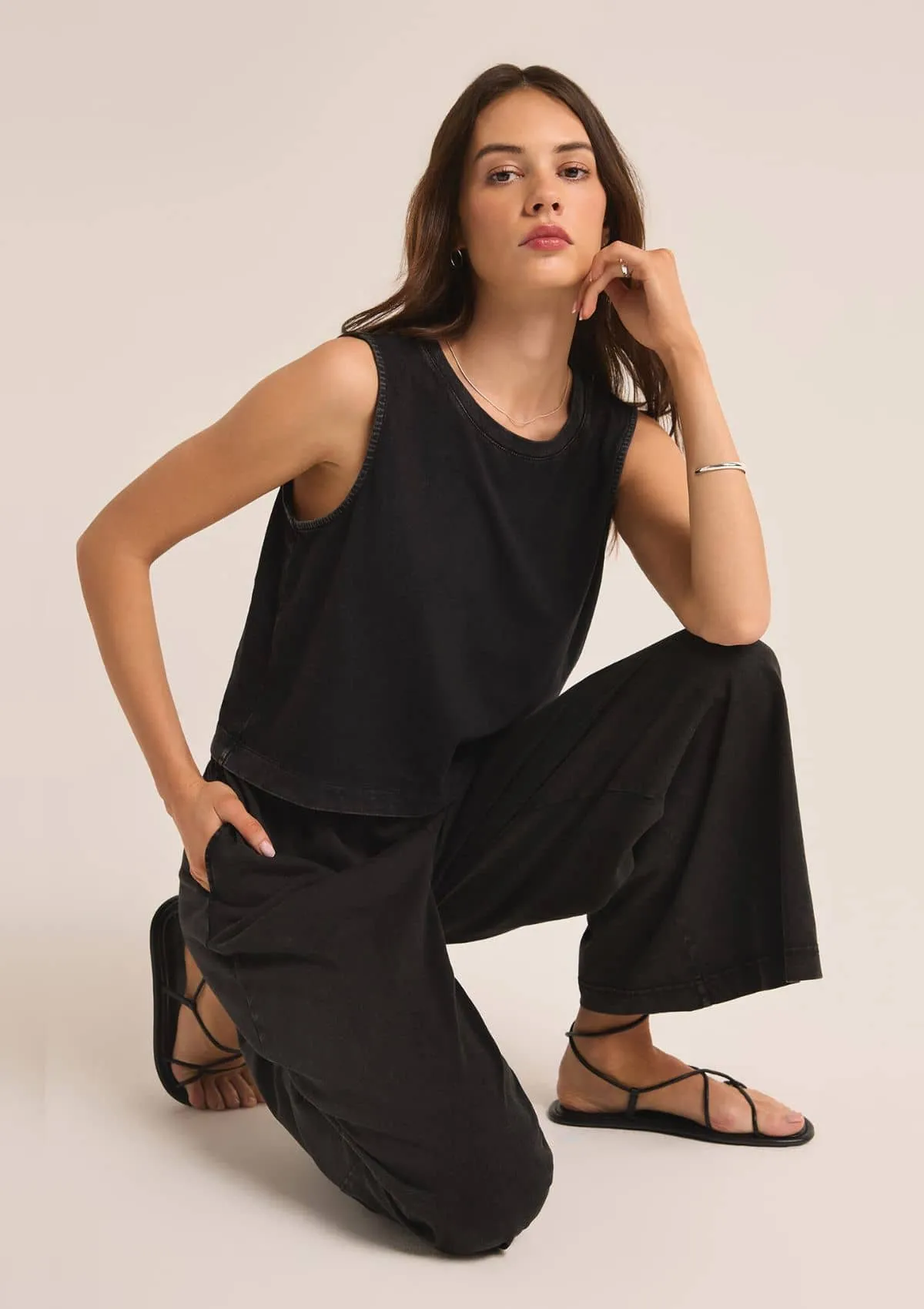 Scout Jersey Flare Pant - Black